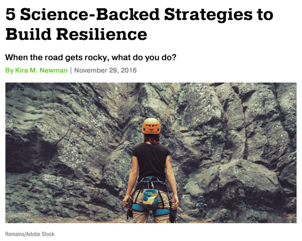 Build resilience of your mind by training your brain