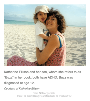 Writer Katherine Ellison-with-son-from the NPR article Train the Brain