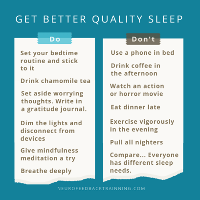 Get better quality sleep tips - neurofeedbacktraining